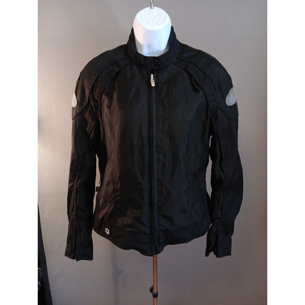 Joe Rocket VTG Womans M Ballistic Motorcycle Padded Armor Jacket Black Pink camo